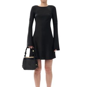 Ganni Black Long Sleeve Dress